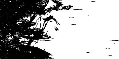 Vector black grunge paint stroke texture pop art style background