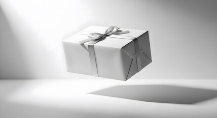 Latest gift box design ideas floating white box with ribbon