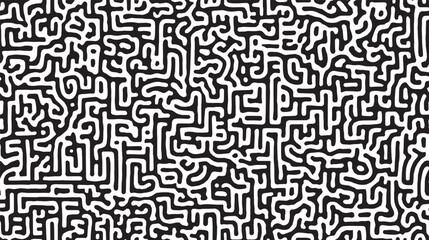 A flawless pattern vector background consisting of a single line forming a complex abstract labyrinth.
