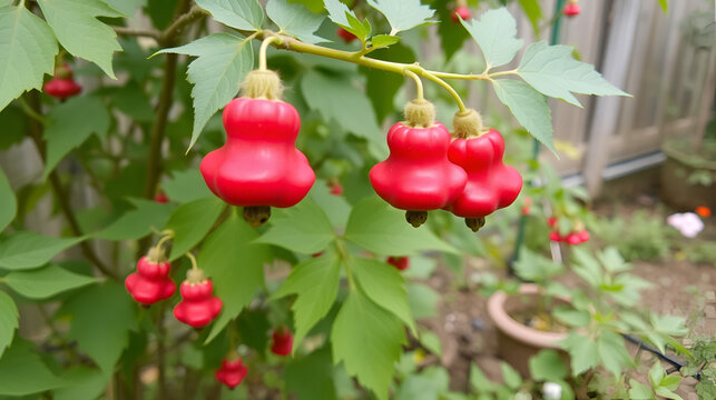 Rosary pea (Abrus precatorius) in outdoor garden