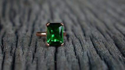 Genuine diamond ring, gold setting for jewelry.