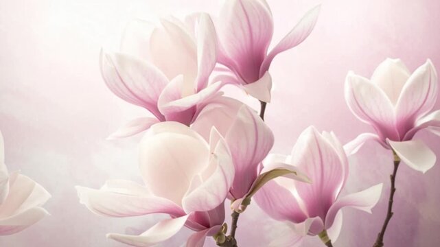 Magnolienbl&uuml;ten in pudrigem Ros&eacute;