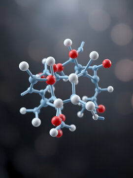 Molecular model of amitriptyline, 3D rendering