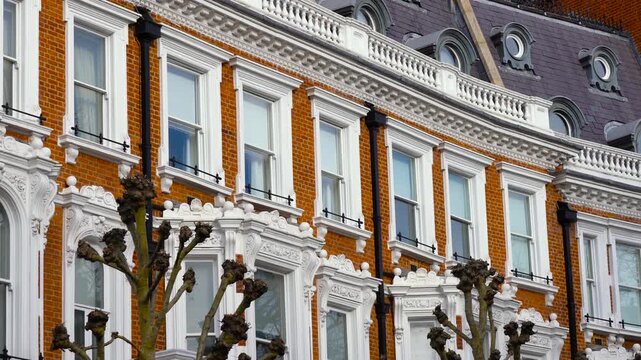 High Victorian (1837&ndash;1901) Era, English Vernacular Architecture, Residential Building Roofscape, Queen Anne Revival Style, Kensington Chelsea, West London W8, England, UK