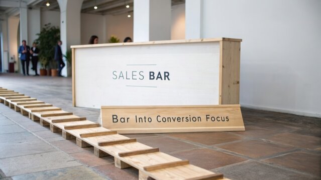 Modern Sales Bar Setup for Engaging Customers and Driving Conversion in Bright Venue