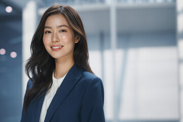 笑顔の若い日本人ビジネスウーマン Generative AI