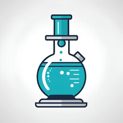 Modern Laboratory Desiccator Icon - Scientific Equipment. Perfect for use as an icon, symbol, or graphic element in fields such as chemistry, biology, pharmaceuticals, and manufacturing