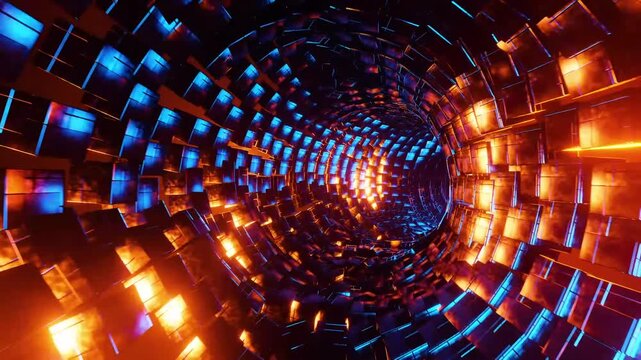 Animated abstract tunnel