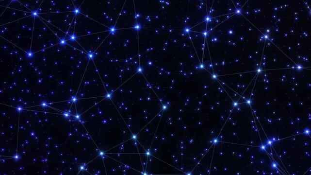 Abstract animated background of dots and lines