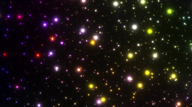 Abstract animated background with glowing particles