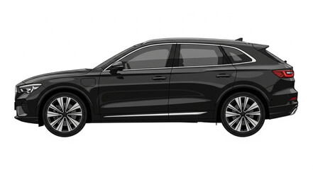 Obraz premium black car isolated on white
