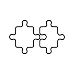 Puzzle Connection Icon Vector, Teamwork Collaboration Symbol