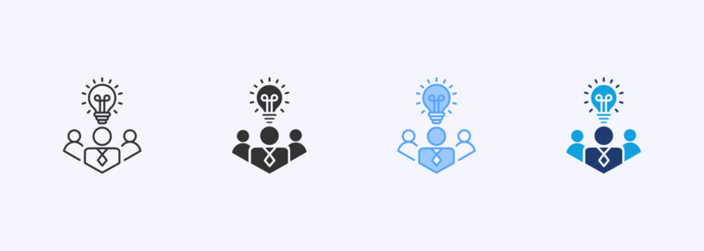 Expert Icon Set Color Multiple Style Collection Element For Design