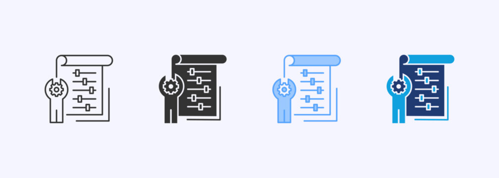 Refine Program Icon Set Color Multiple Style Collection Element For Design