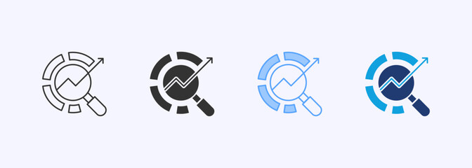 Analyzing Icon Set Multistyle Various Collection Element For Design