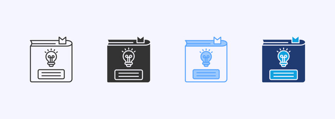 Creative Book Icon Set Multistyle Various Collection Element For Design