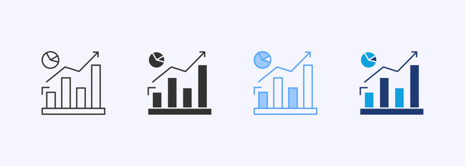 Graph Icon Set Multistyle Various Collection Element For Design