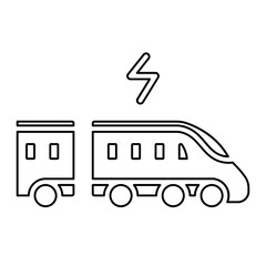 Electric train icon
