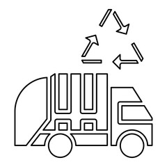 Trash truck icon