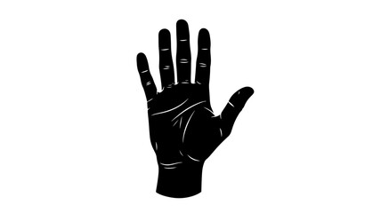 Obraz premium Human Palm Hand Icon Vector Illustration