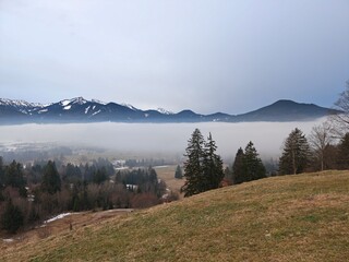 fog over the mountains