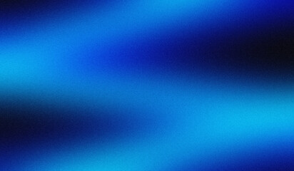 Obraz premium Abstract gradient background featuring deep navy blue fading into vibrant electric cyan with a distinct fine grain texture.