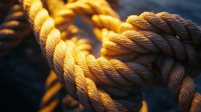 Twisted and Knotted Ropes in Warm Light