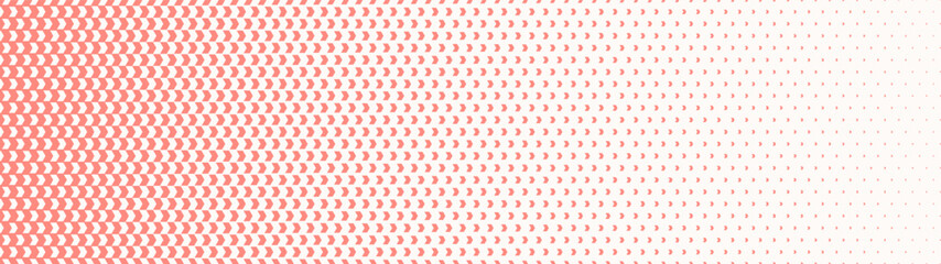 Checkered chevron halftone pattern faded texture ultra wide 32:9 aspect ratio white red vector abstract background. Chequered crest half tone graphic panoramic ultrawide format groovy abstraction