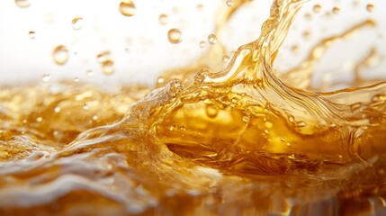 Vibrant Oil Splashes Mixing in Water