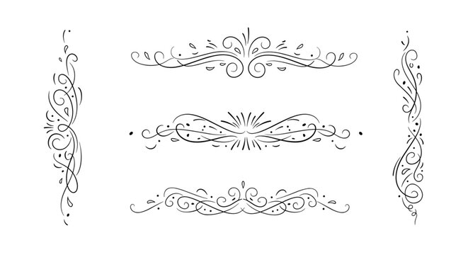 Decorative borders in intricate silver design for elegant backgrounds