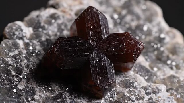 Natural Staurolite Crystal in Cross Shape