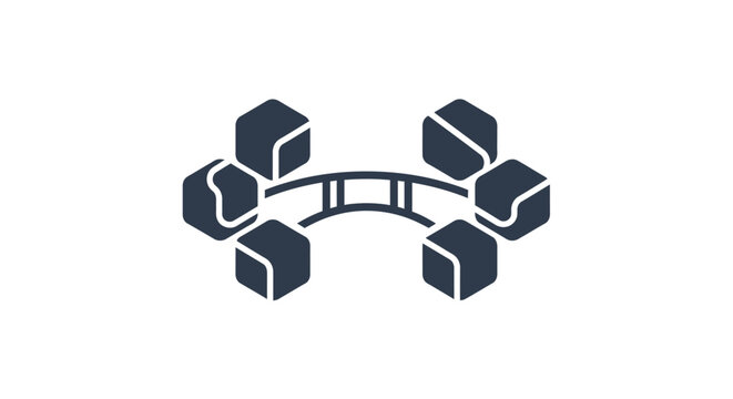 Network connection blocks linked together.