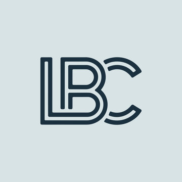 LBC Minimalist Parallel Line Monogram Logo Vector Design