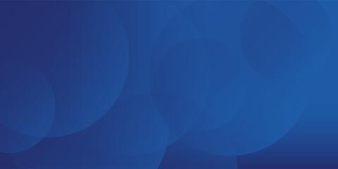 Obraz premium Abstract Blue Soft Circle Gradient Background. Modern Minimalist Vector Backdrop with Overlapping Transparent Rounds for Business Presentation, Corporate Branding, and Professional Web Header Design.