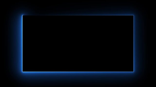Glowing digital light edge rectangular abstract border frame. Neon rectangle frame animation Abstract glowing neon rectangle border frame Animation. Glowing line frame web neon box pattern.