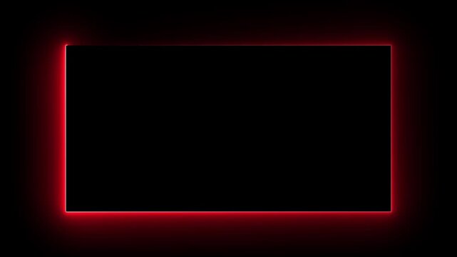 Glowing digital light edge rectangular abstract border frame. Neon rectangle frame animation Abstract glowing neon rectangle border frame Animation. Glowing line frame web neon box pattern.
