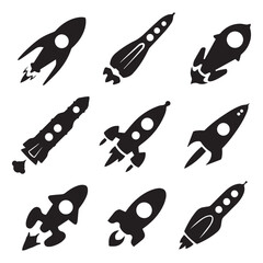 Space Rocket Symbol Icon Pack