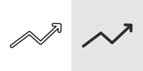 Business Growth Arrow Icon representing progress, upward movement, and business expansion.