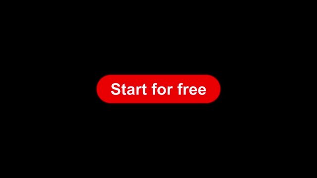 Start for free Button Hand Cursor Clicking Animation