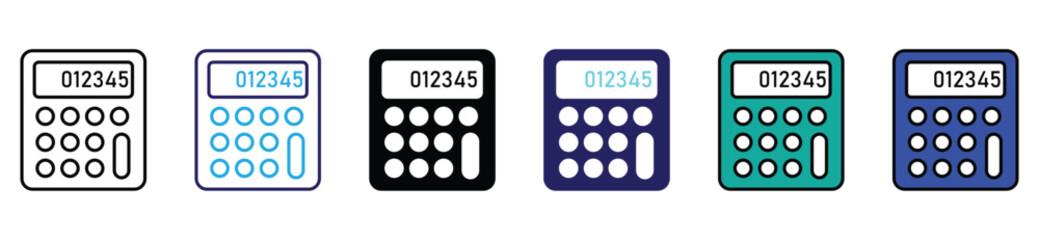 Electronic Calculator Icon for Financial Accounting and Mathematics