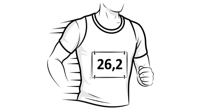 Runner wearing a numbered racing jersey.