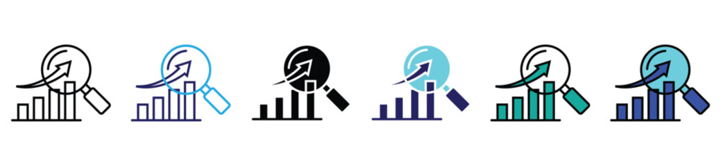 Business Data Analytics and Market Research Icon Set