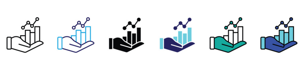 financial Progress and Analytics Icons Collection