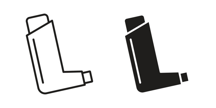 Inhaler icon symbol vector illustration on white background. Flat design.