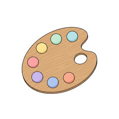 Artist Paint Palette with Pastel Colors - Creative Art Supplies and Inspiration