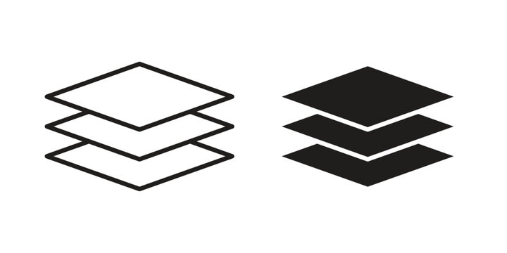 Multiple Layers icon symbol vector illustration on white background. Flat design.