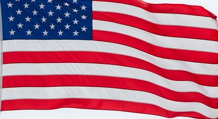 Fototapeta premium A detailed depiction of the waving stars and stripes of the American flag