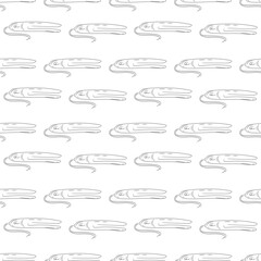 seamless pattern of barbershop equipment in doodle style