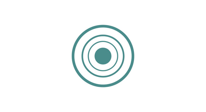 Concentric Circles Target Icon Design Element.