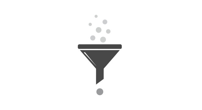 Funnel with particles going through.